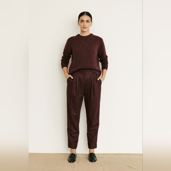 COS Pants - COS Pleats Dropped Crotch Trousers Size 6, 96% Wool
